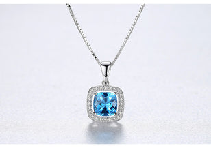 The aqua look luxury original silver 925 chaandi pendant with chain