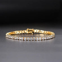 Non Tarnish Gold Diamond Impression luxury Tennis Bracelet