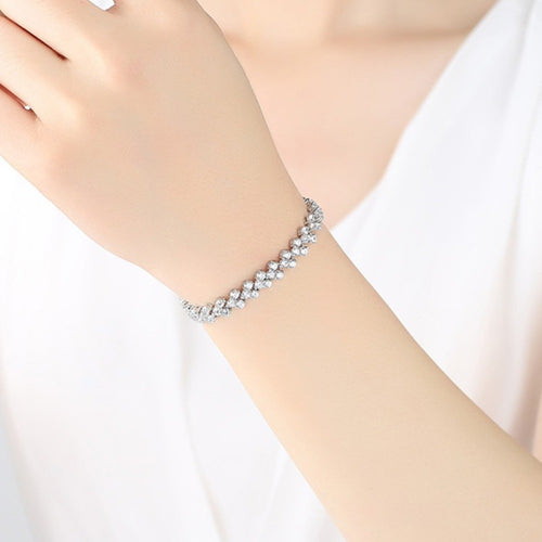 Best seller luxury and exclusive quality rhodium finish bracelet with box packing
