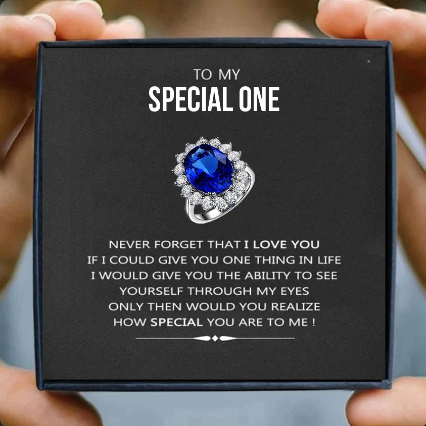 Diana sapphire cut luxury ring for her