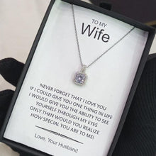 Square diamond theme luxury pendant with box