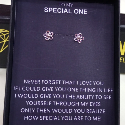 LUXURY WEAR PLATINUM PLATED ZIRCON STUDS EARRINGS