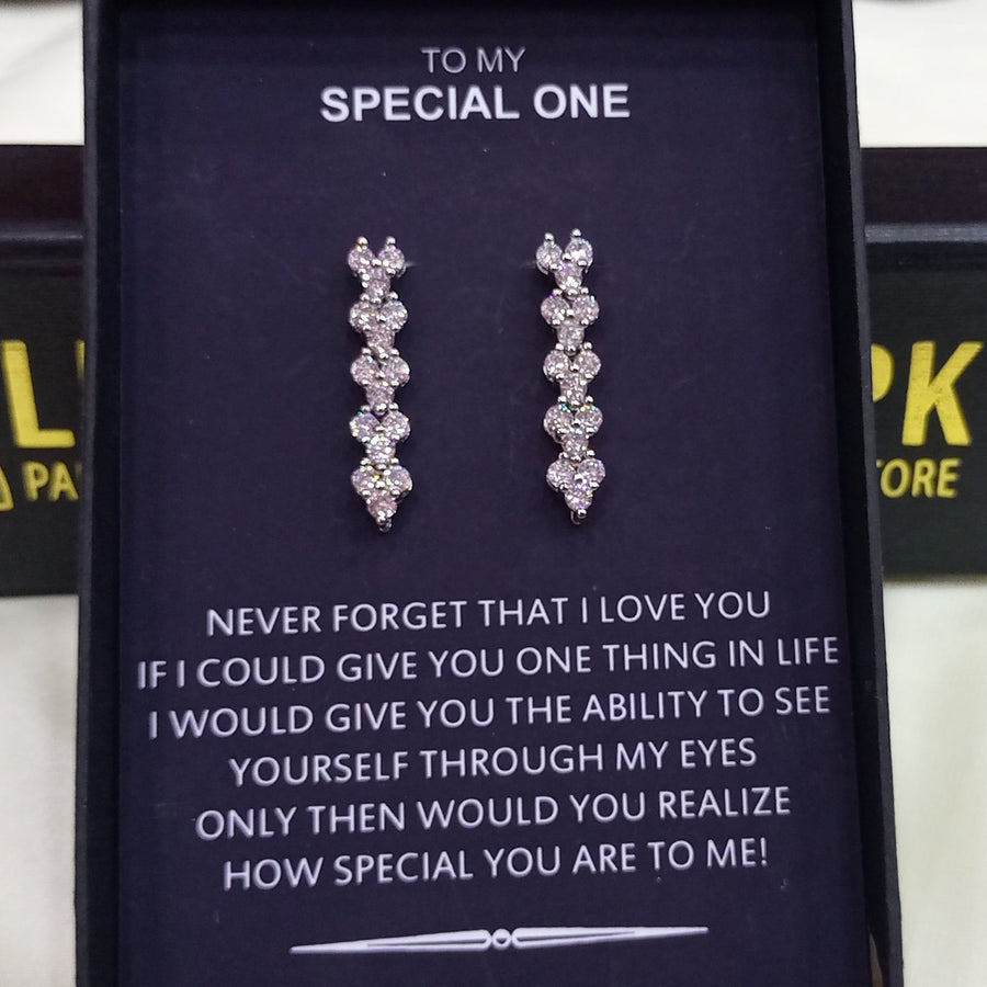 EXCLUSIVE AND LUXURY EARRINGS WITH SPECIAL BOX