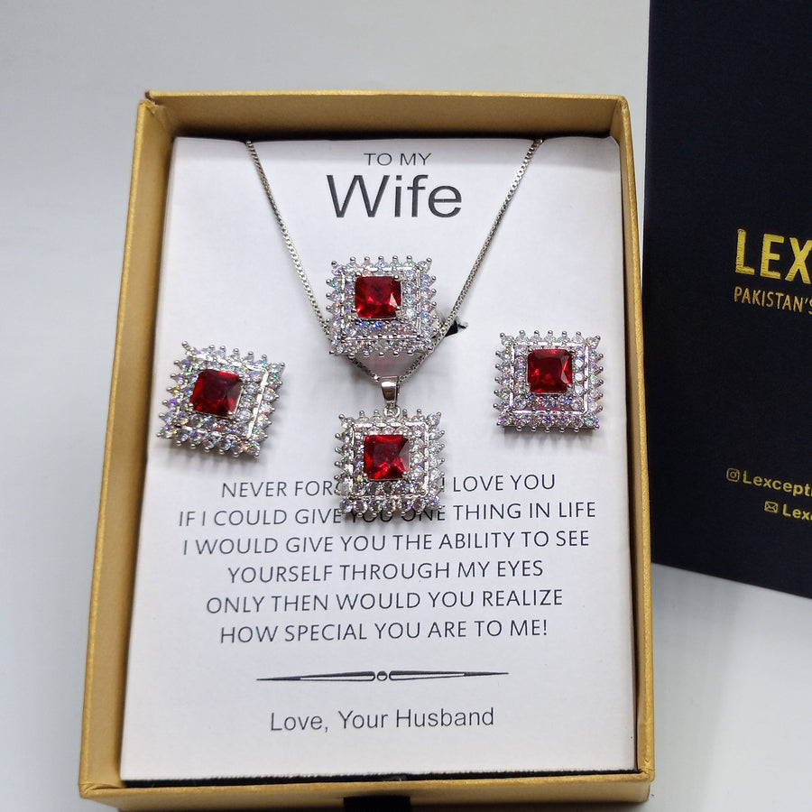 RUBY LOOK LUXURY SET WITH EXCLUSIVE BOX PACKING