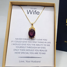 Amethyst gold look luxury pendant with free box packaging
