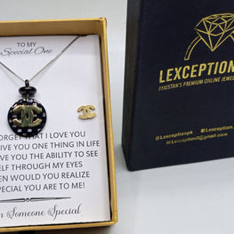 CHANEL LUXURY PENDANT & EARRINGS SET