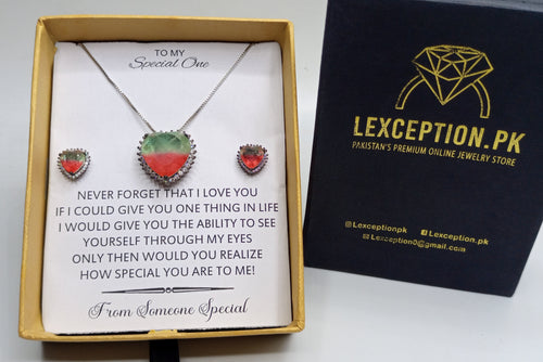 The rainbow heart look luxury and exclusive set with box packing