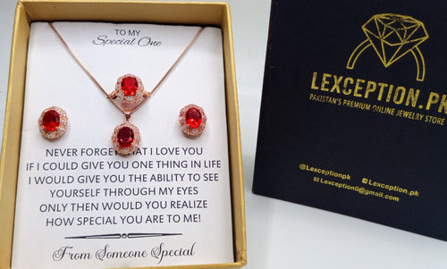 Ruby Look Luxury and exclusive set with box packing