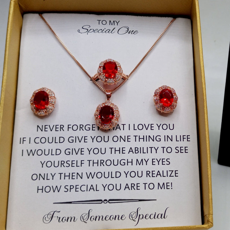 Ruby Look Luxury and exclusive set with box packing
