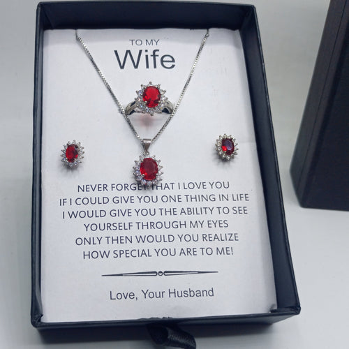 RUBY LOOK LUXURY SET WITH BOX PACKING EXCLUSIVE FINISHING AND QUALITY