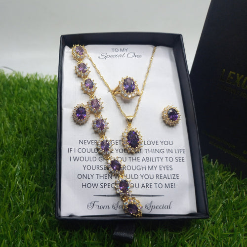 AMETHYST GOLD LOOK EXCLUSIVE AND LUXURY SET