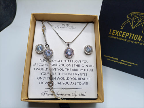 EXCLUSIVE DIAMOND LOOK LUXURY SET FOR HER WITH SPECIAL BOX PACKING