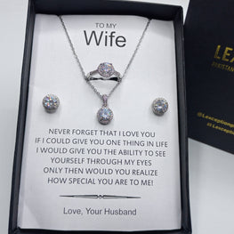 The round diamond cut set luxury gift box packed