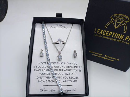 DIAMOND CUT LUXURY SET FOR HER FINE FINISHING AND QUALITY WITH BOX