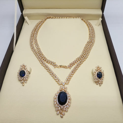 Sapphire gold look Exclusive and luxury set fine finishing and box packaging