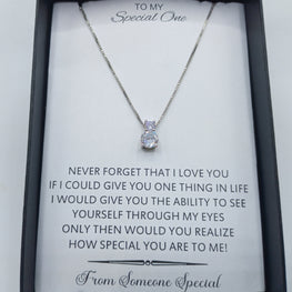 DIAMOND LOOK LUXURY QUALITY GIFT PENDANT BOX PACKED LIMITED EDITION