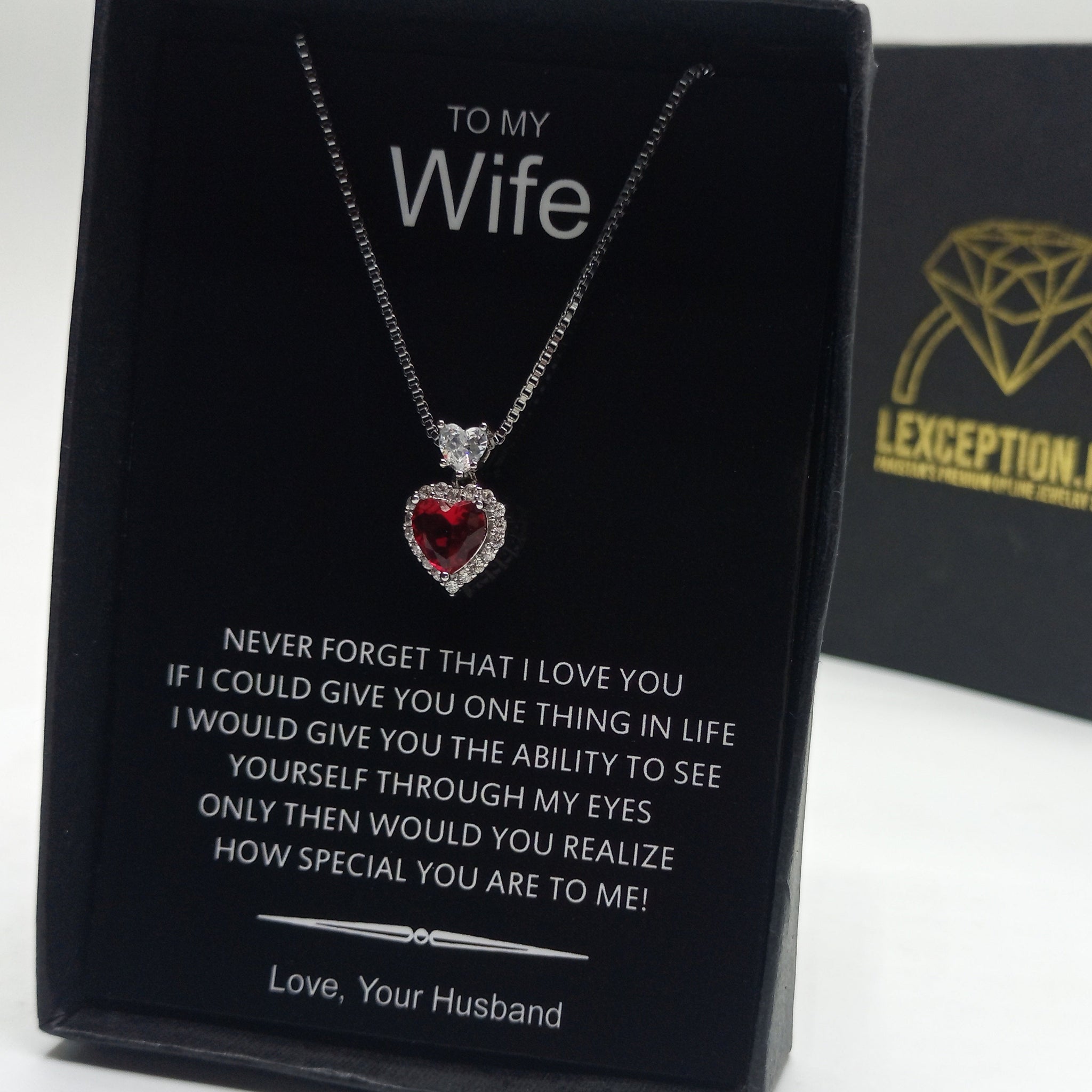 RED HEART TITANIC THEME LUXURY PENDANT WITH CHAIN AND BOX