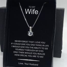 DIAMOND LOOK LUXURY GIFT PENDANT WITH CUSTOMIZE BOX