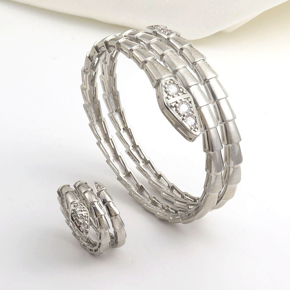 Bvl*ari Bangle And Ring Set Combo