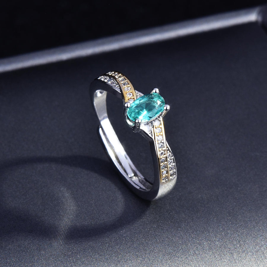 PLATINUM PLATED LUXURY ADJUSTABLE RING