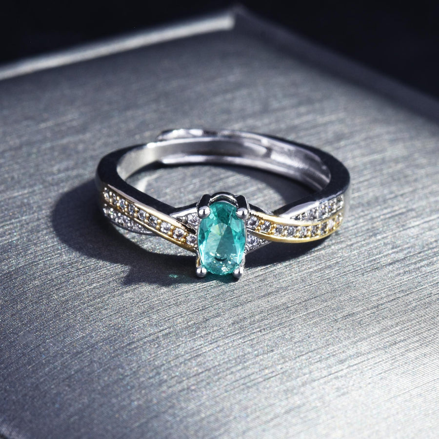 PLATINUM PLATED LUXURY ADJUSTABLE RING