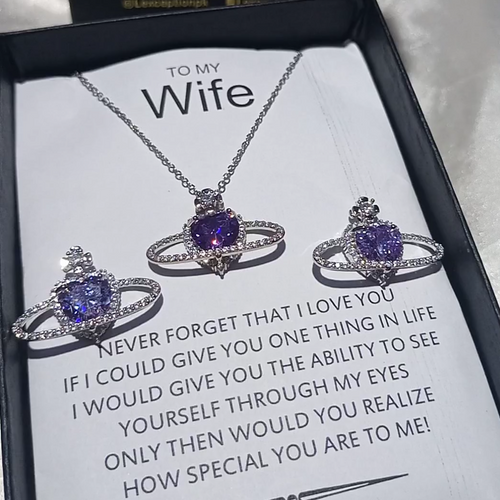 The amethyst globe love set exclusive quality and finishing with box packing