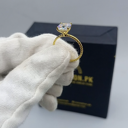 GOLD LOOK ORIGINAL SILVER 925 STERLING RING