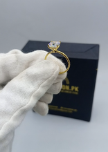 GOLD LOOK ORIGINAL SILVER 925 STERLING RING