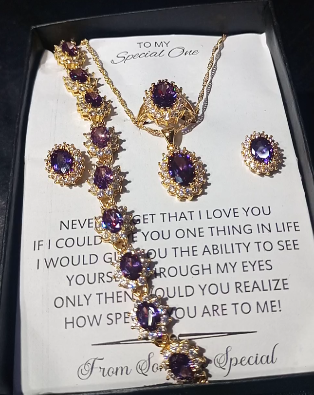AMETHYST GOLD LOOK EXCLUSIVE AND LUXURY SET