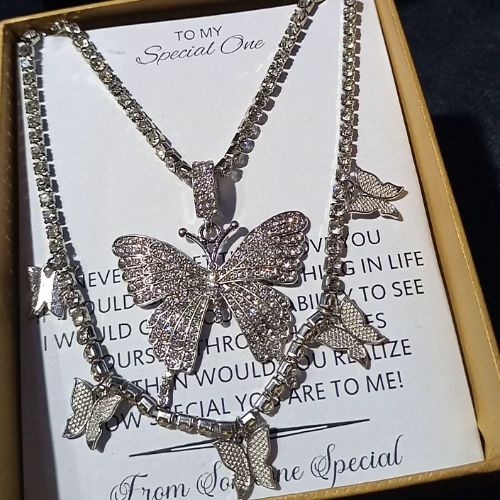 Butterfly choker set luxury finishing exclusive gift set