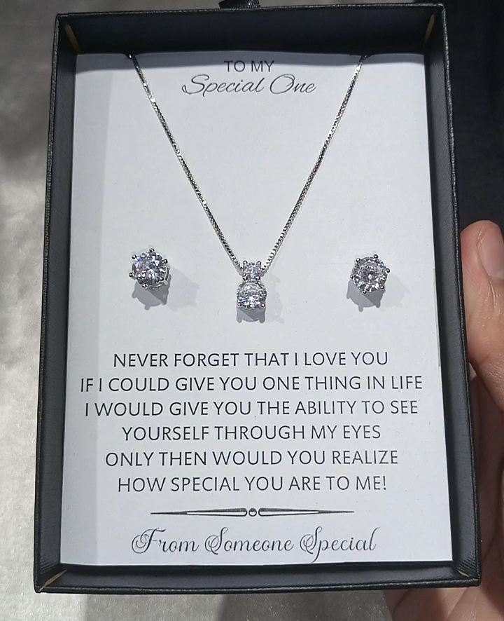 Diamond dream set luxury pendant and earrings gift