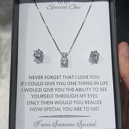 Diamond dream set luxury pendant and earrings gift
