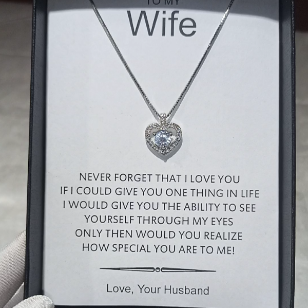 HEART THEME DIAMOND CUT LUXURY PENDANT WITH CHAIN AND BOX