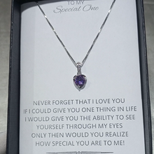 Titanic purple heart dream pendant