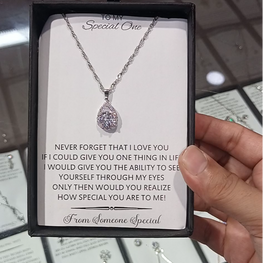 DIAMOND CUT LUXURY QUALITY GIFT PENDANT BOX PACKED LIMITED EDITION