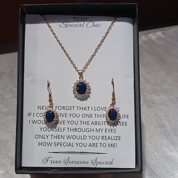sapphire theme gold plated luxury set