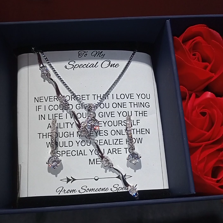 Allure best seller deal combo box pendant chain earrings and bracelet