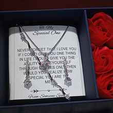 Allure best seller rose box pendant chain earrings and bracelet