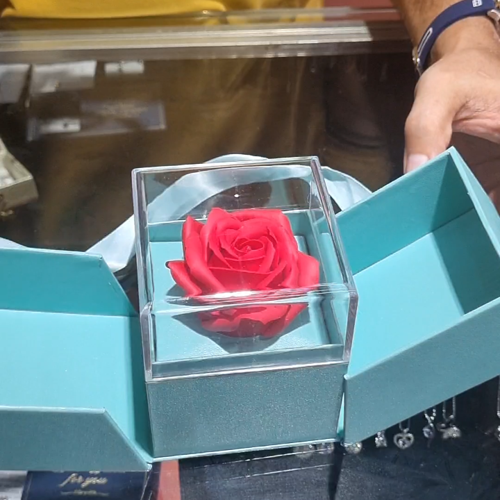 Rose box Sparkling stones set
