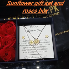 Sun Flower theme Rose box diamond cut luxury set