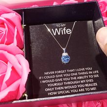 Blue Emotion Original Silver Pendant with chain with flower box