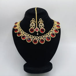 Luxury Ruby Look American Zircon Set