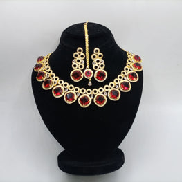 Luxury Ruby Look American Zircon Set