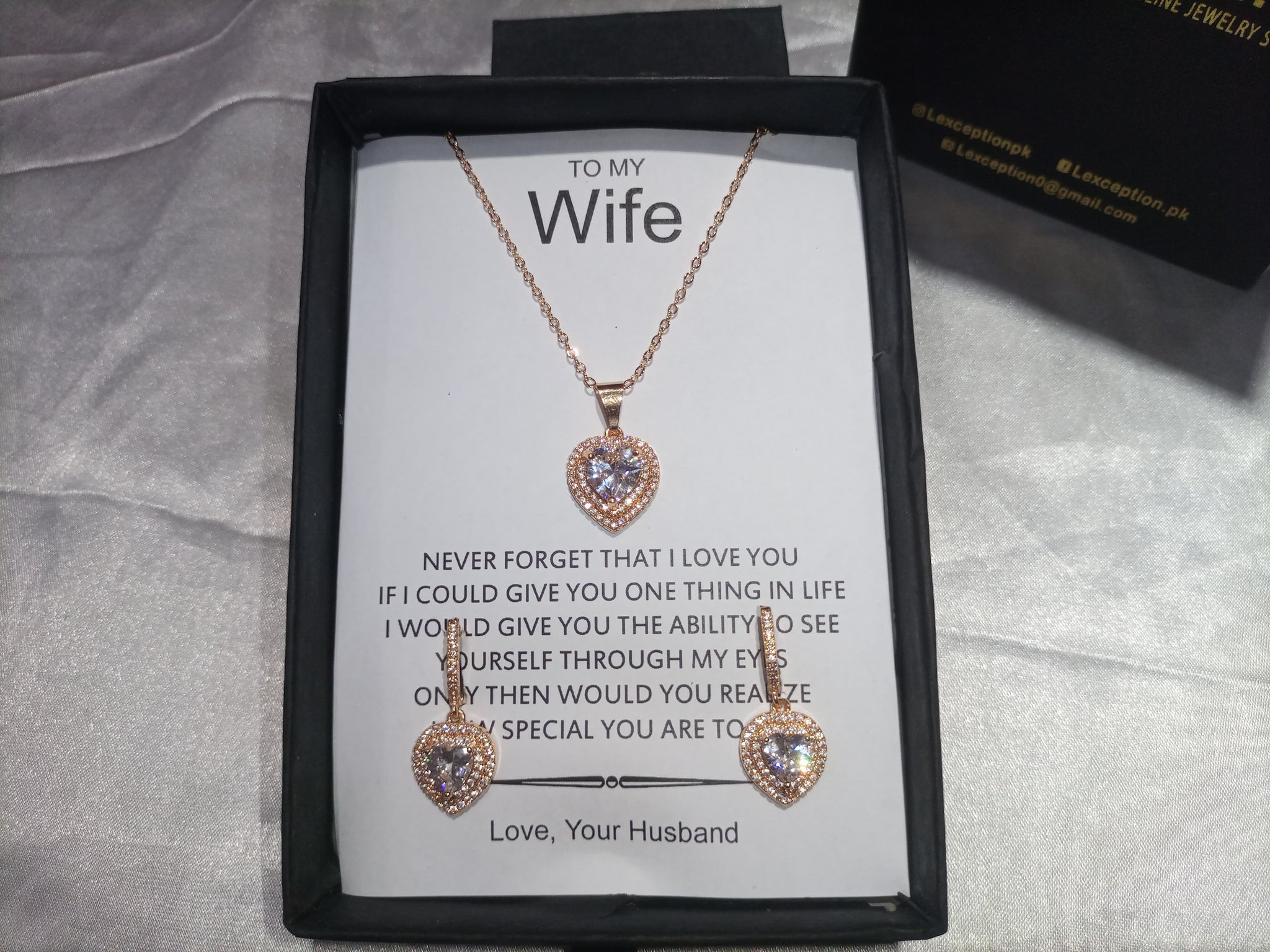 GOLD LOOK HEART THEME LUXURY SET WITH BOX PACKING