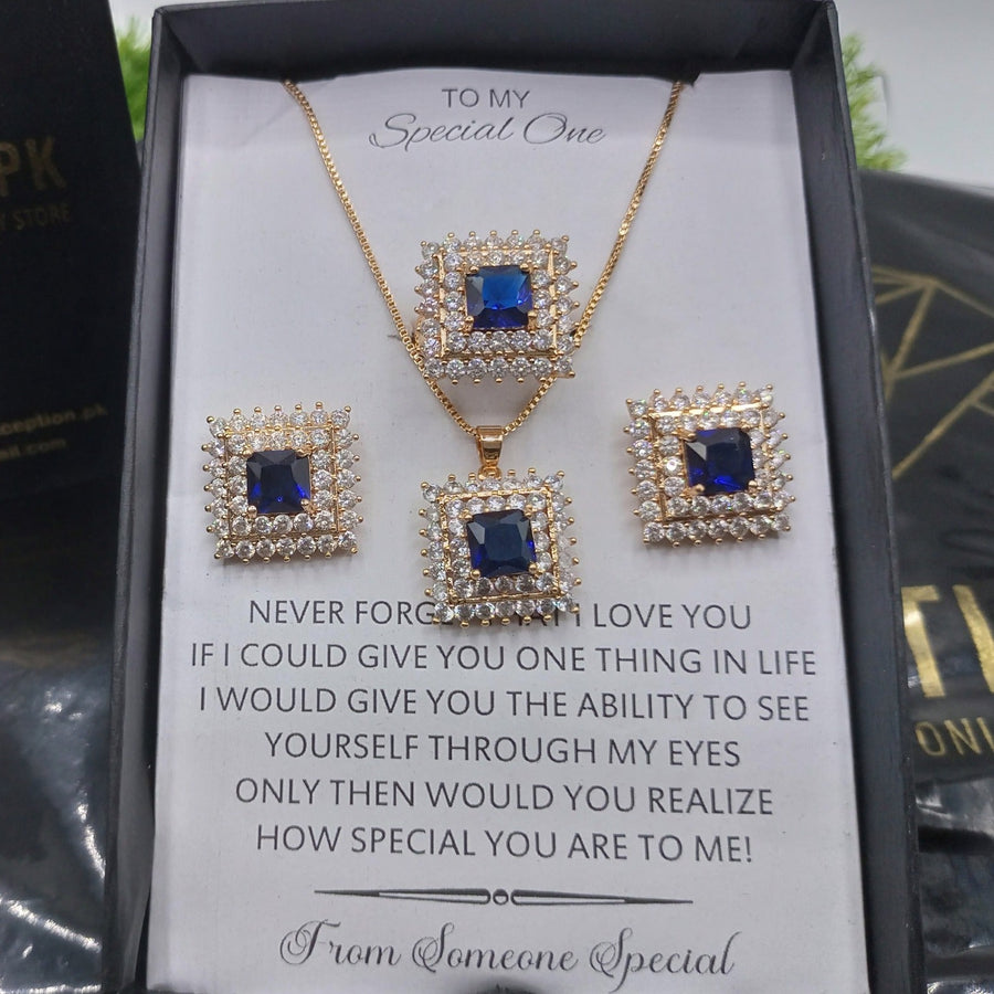 Sapphire look luxury SET with exclusive box packing