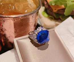 Luxury wear high quality zircon ring adjustable