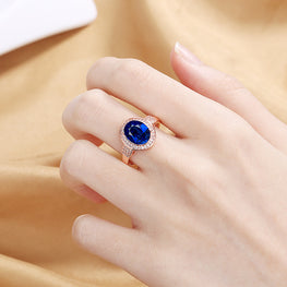 sapphire theme luxury ring adjustable