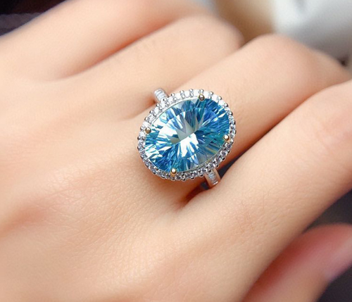 Luxury wear high quality zircon ring adjustable