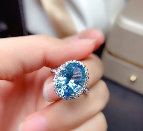 Luxury wear high quality zircon ring adjustable