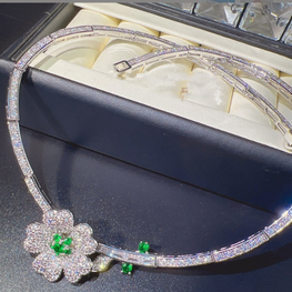 Exclusive quality luxury wear rhodium plated set
